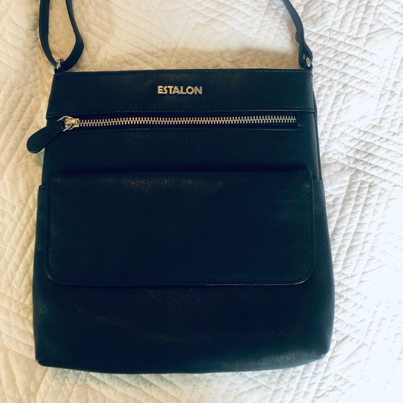 Estalon Black Purse 9 1/2 x 9 1/2 Like New